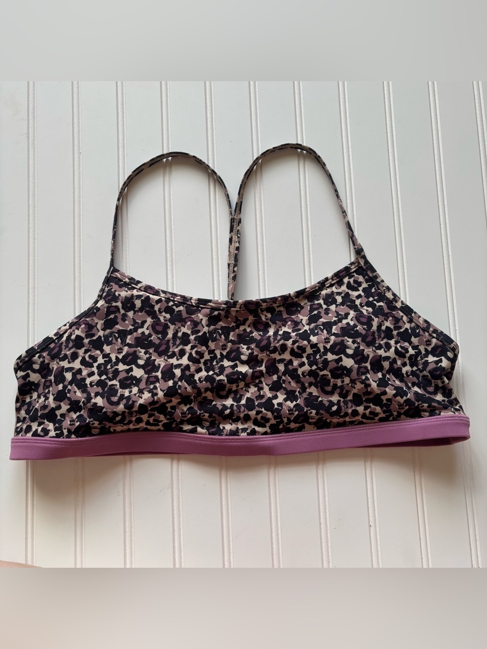 Johnny Was Calme | Women's Leopard Printed Sports Bra Size XXL Yoga Pilates Gym